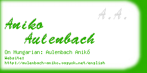 aniko aulenbach business card